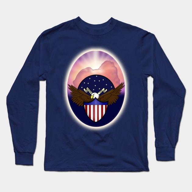 The Great Seal Glowing Oval (Large Print) Long Sleeve T-Shirt by Aeriskate